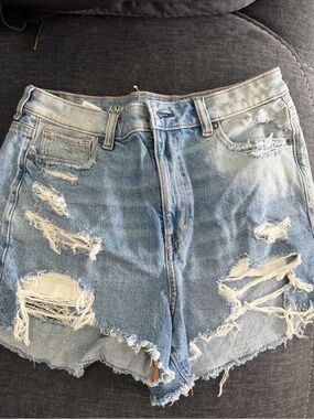 American Eagle Outfitters Light Blue Distressed Denim Shorts - size 10